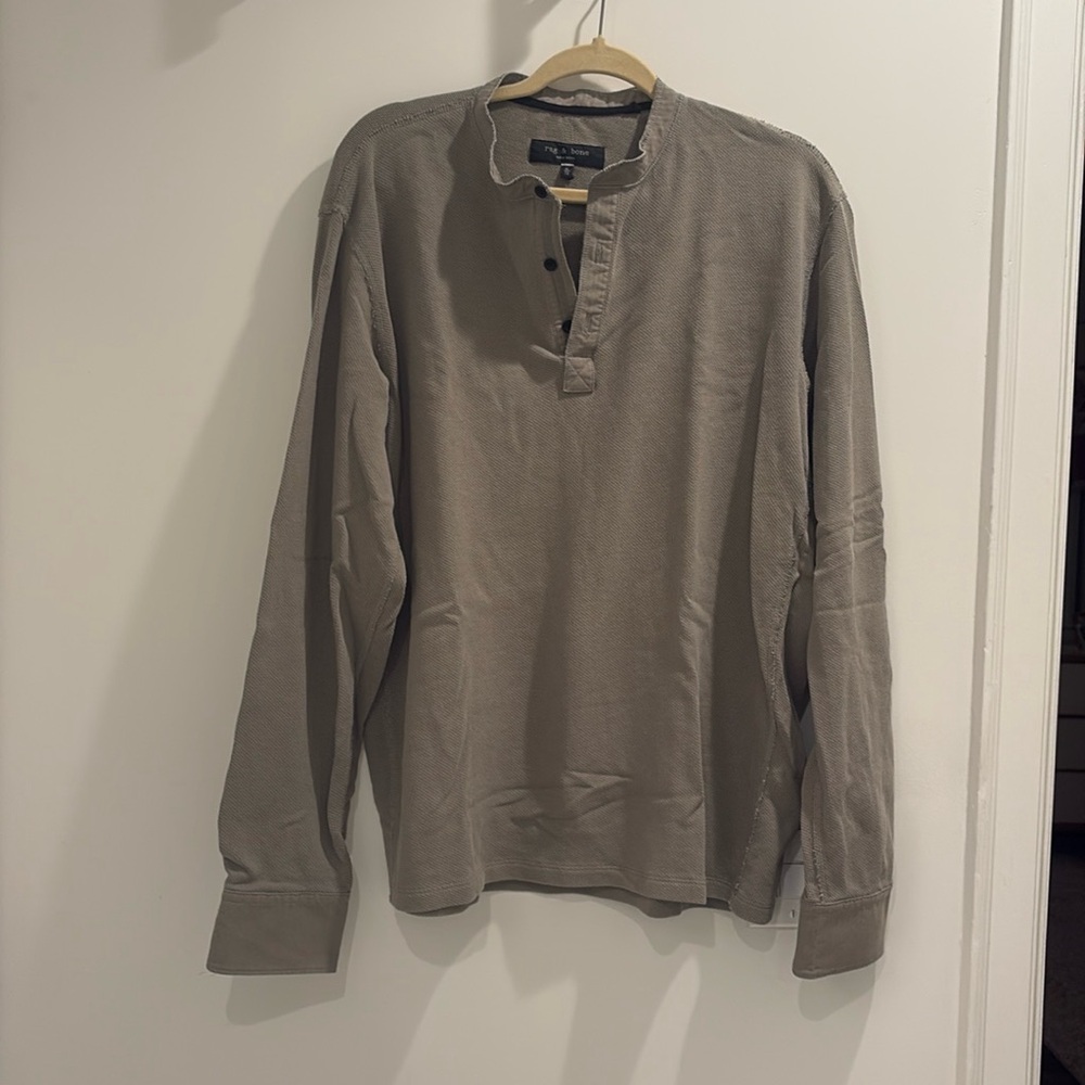 Men’s Rag & Bone long sleeve waffle henley size XL